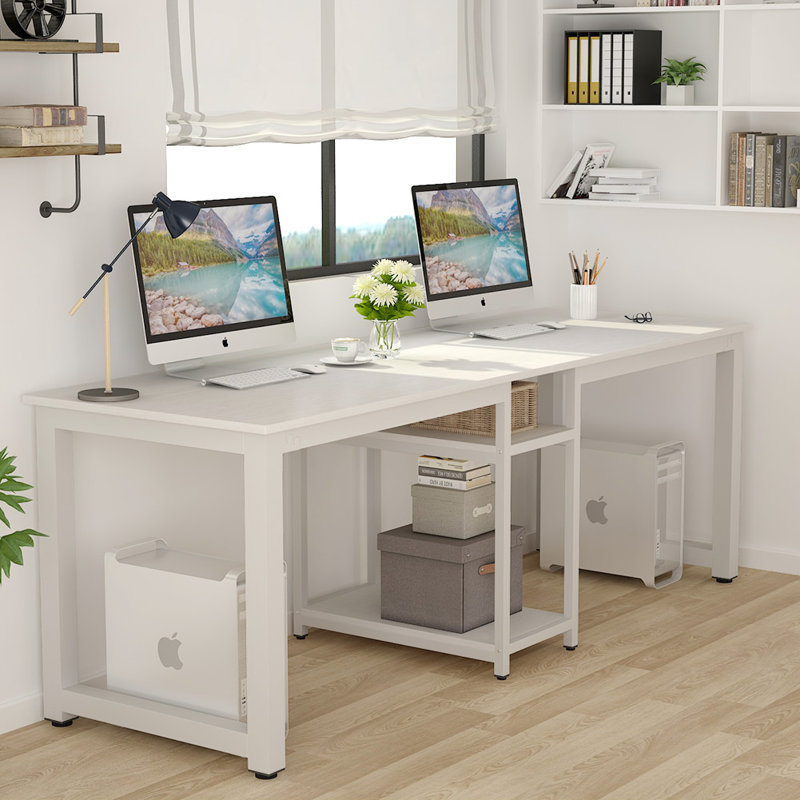 Latitude Run® Glenden Double Workstation Desk & Reviews Wayfair